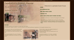 Desktop Screenshot of lephalaleguesthouse.co.za